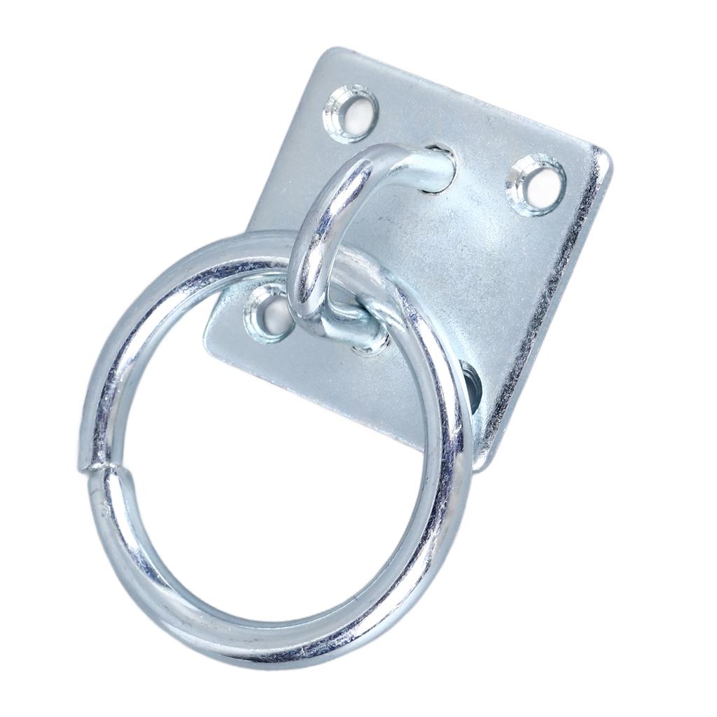 Tie Ring Plate Rust Proof Safe Wall Mount Metal Horse Hitching Ring for Stable Horse Bathing
