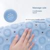 Bathroom Mat Anti-slip Sucker Round PVC Bath Mat with Drain Hole Silicone Bathing Rugs Foot Massage Pad Bathtub Soft Shower Mat