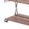 3 Tier Wood Shelving Strong Load Bearing Fine Polishing Metal Beech Wood Folding 3 Tier Shelves for Camping Chrome