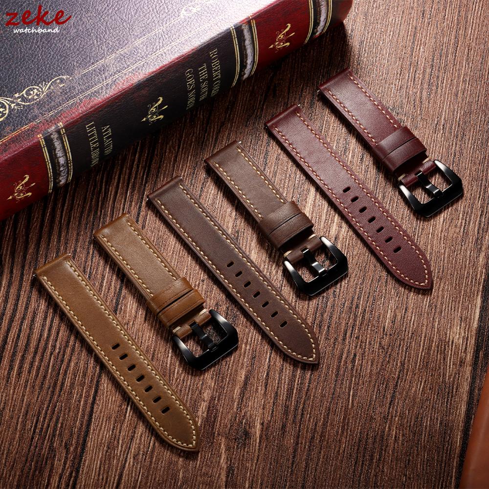18/20/22/24/26mm Watch Strap Geniune Retro Calf Leather Watchband for Seiko for Omega Bund Straps Men Women Sport Bracelets Belt