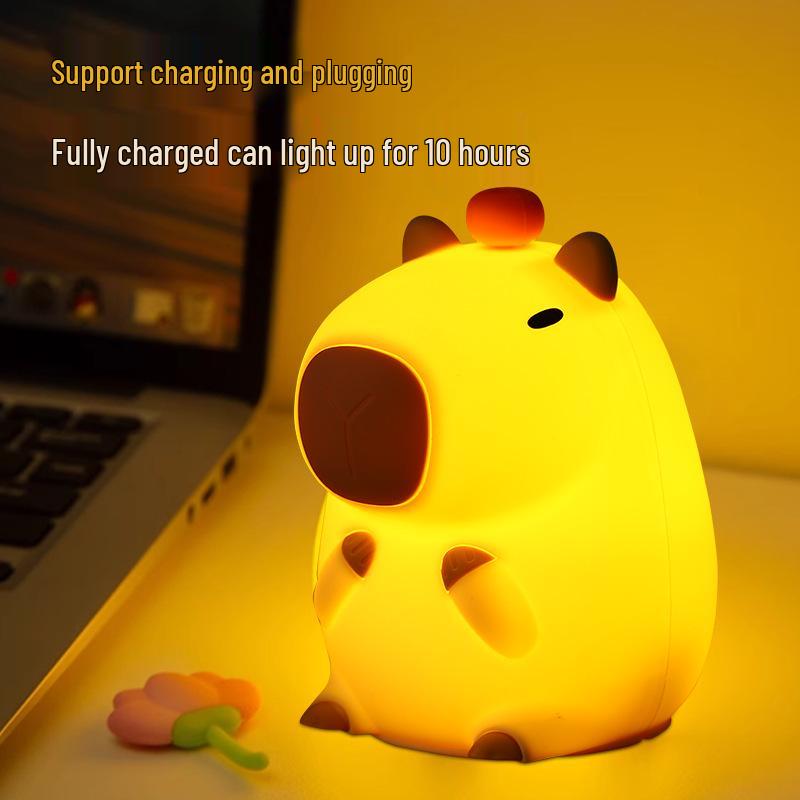 Capybara Silicone Night Light - Cute Bedroom Companion & Gift for Girls