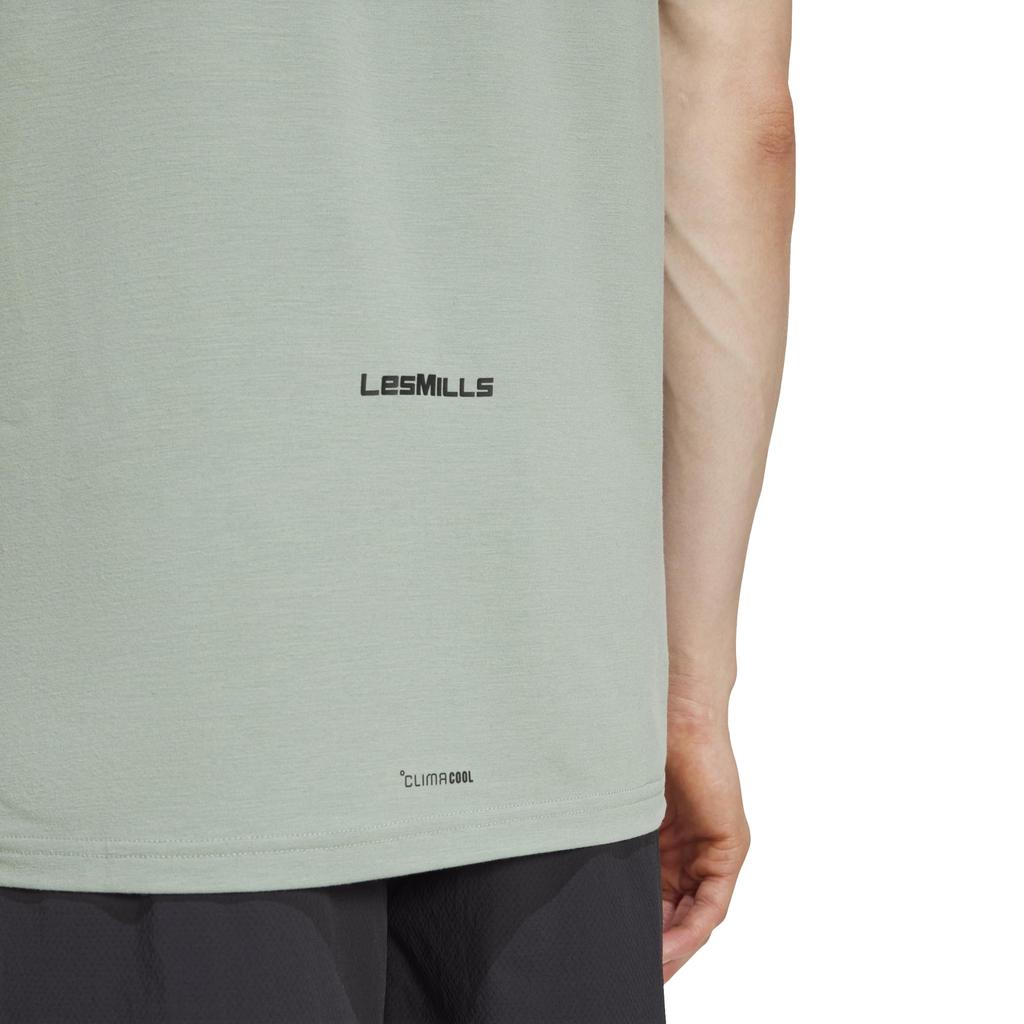 Adidas LESMILLS Short Sleeve Silver Green Size L Men's T-Shirt, KRL51, (JW1741),