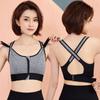 Soutien-gorge de sport rembourré sans coutures pour femme à impact élevé avec fermeture éclair sur le devant et bretelles réglables