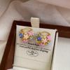 French Retro Small Flower Basket Stud Earrings Golden Gentle Temperament Earrings Design Floral, Earrings