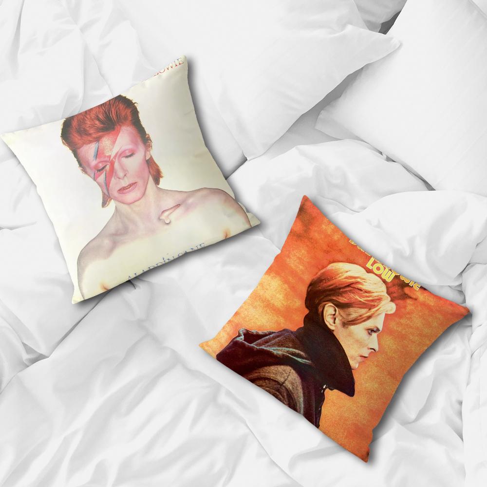 Federa Singer D-David B-Bowie per Divano Letto Comodino Camera da Letto Schienale Soggiorno Ufficio Cuscino Quadrato Stampato Multiplo