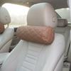 Perforated Leather Neck Pillow with Diamond Quilted Pattern High Density Car