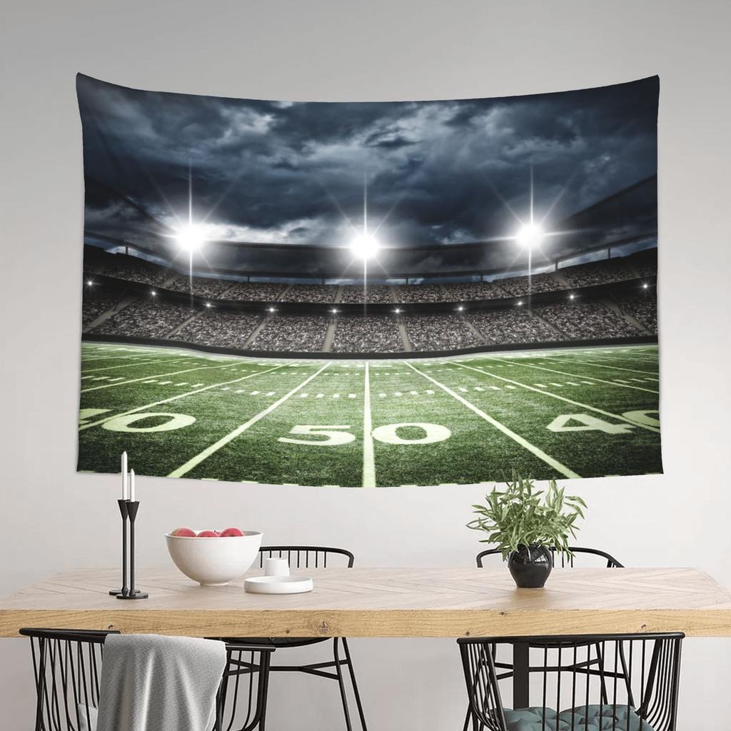 1Pamerican Football Stadium Tapestry Wall Hanging Cool Sports Aesthetic Room Decor Background Cloth For Bedroom Living Room Bar