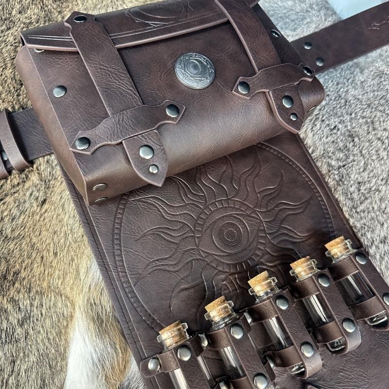 Renaissance Alchemist Belt Suit Adjustable Leather Waist Belt Casual Belt for Outdoor Activity