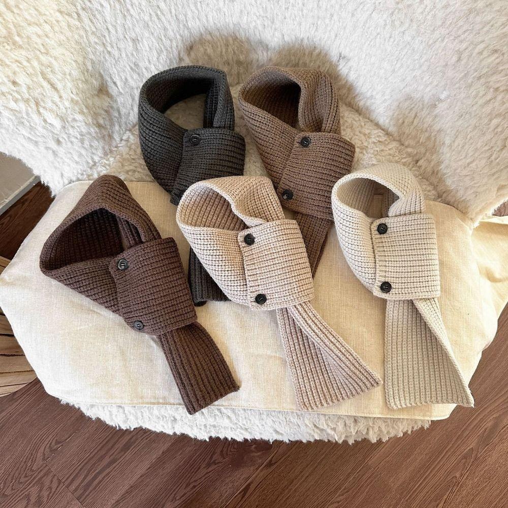 Solid Color Boys Girls Scarf Winter Children's Cross Scarves Fashion Kids Knitted Scarf  Gifts