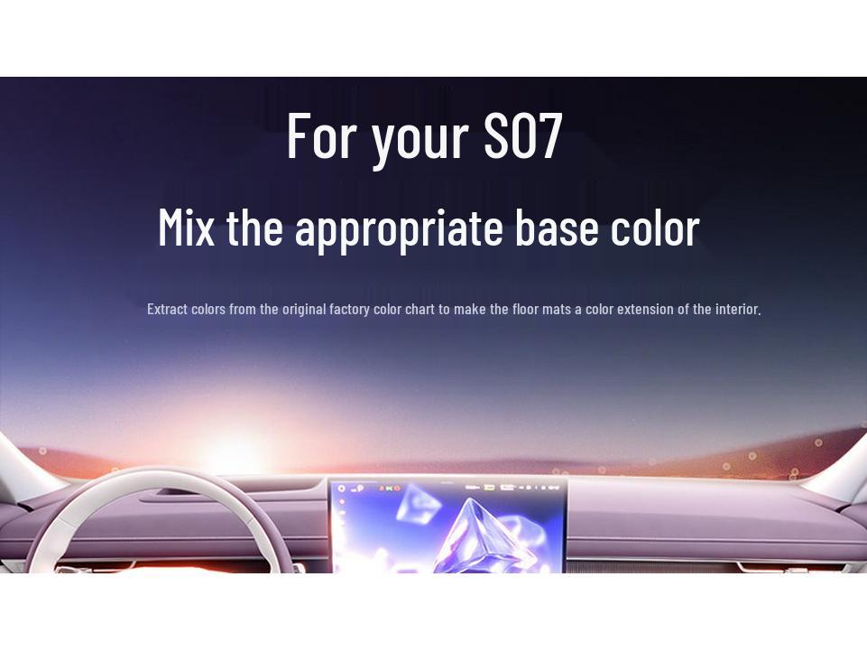Dark Blue S07 Full-Coverage Car Floor Mats & Trunk Mat for 2026 Interior Modification