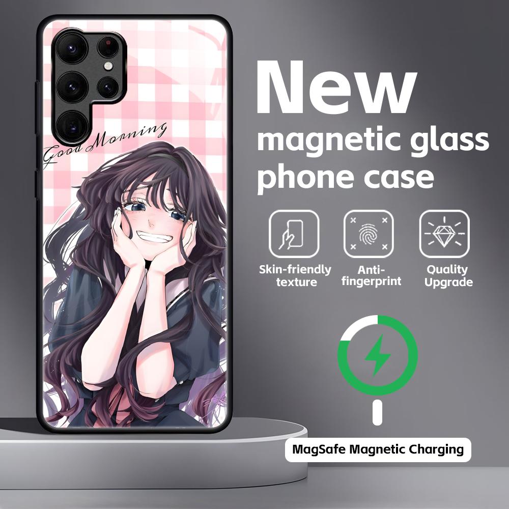 

The Fragrant Flower Blooms with Dignity Phone Case For Samsung S25 S24 S23 S22 S21 S20 Plus Ultra Note20 Glass Magnetic Case Samsung S25