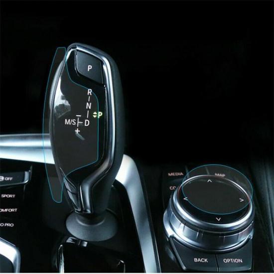Gear Shift Knob+Multimedia Knob Protective Film cover for BMW 5 Series G30 G38
