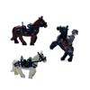 Small Particle Building Block Toy Plastic Horse Figurine Accessories Equipment War Horse Children'S Toys