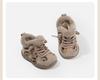 Infant Toddler Cotton Sports Shoes - Leopard Print, Velvet-Lined Casual Winter Footwear for Boys & Girls