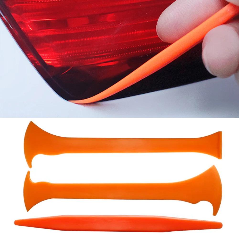 

3Pcs Car Wrap Micro Stick Squeegee Window Tinting Kit Corner Scraper Curves Slot Vinyl Gap Film Tools оранжевый