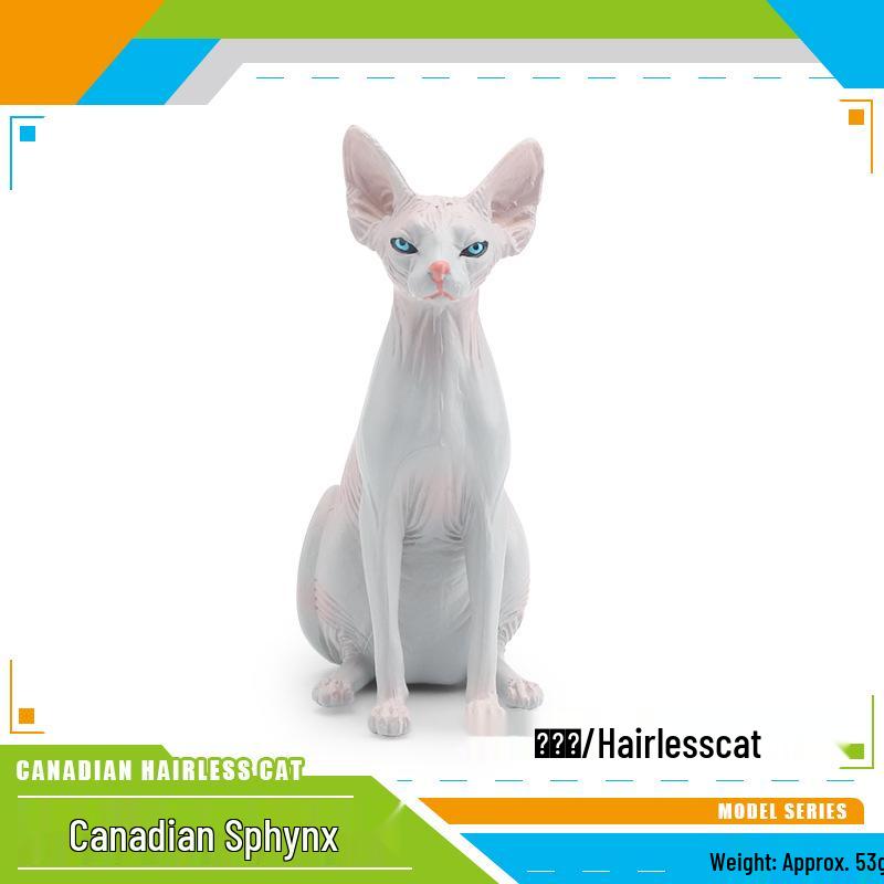 Children's Black and White Kitten Simulation Set - Toy Cat Figurine