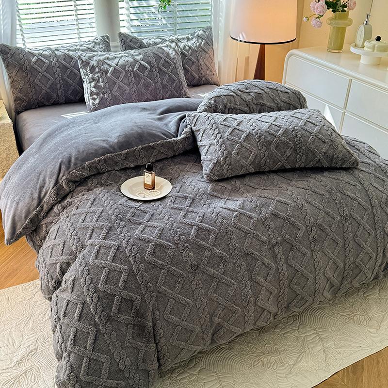 

Двусторонний бархатный пододеяльник Мягкий пододеяльник Зимний пододеяльник Односпальный/Двуспальный/Королевский/Кинг-сайз пододеяльник(Нет наволочки) Double 180x220cm 1pc