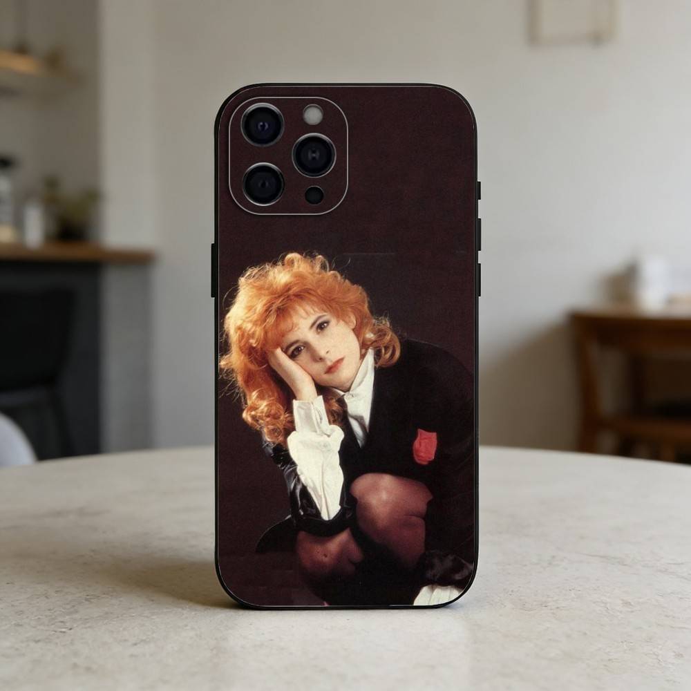 M-Mylene Farmer Phone Case For iPhone 17,16,15,14,13,12,11 Plus,Pro,Max,Mini Silicone black Soft Cover iPhone11PROMAX