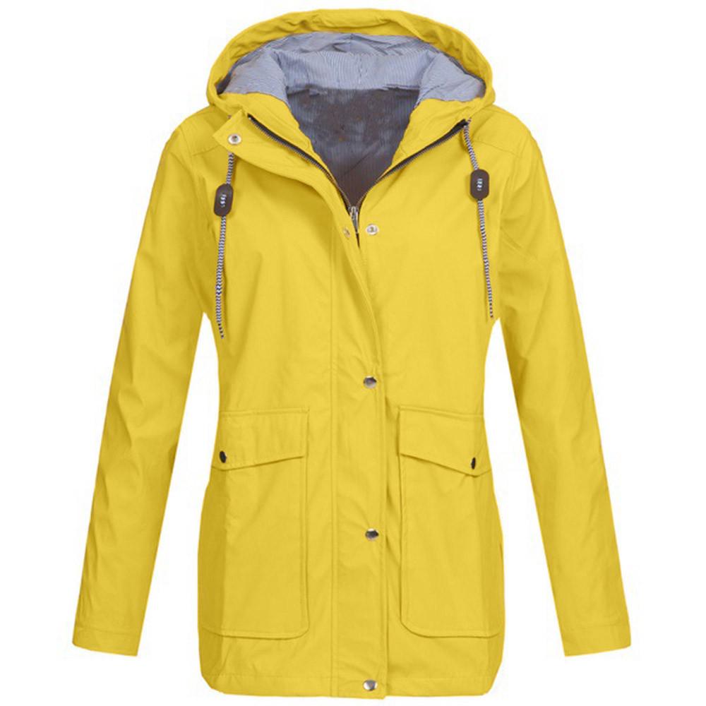  Solid Rain Jacket Outdoor Plus Jackets Waterproof Hooded Raincoat Windproof