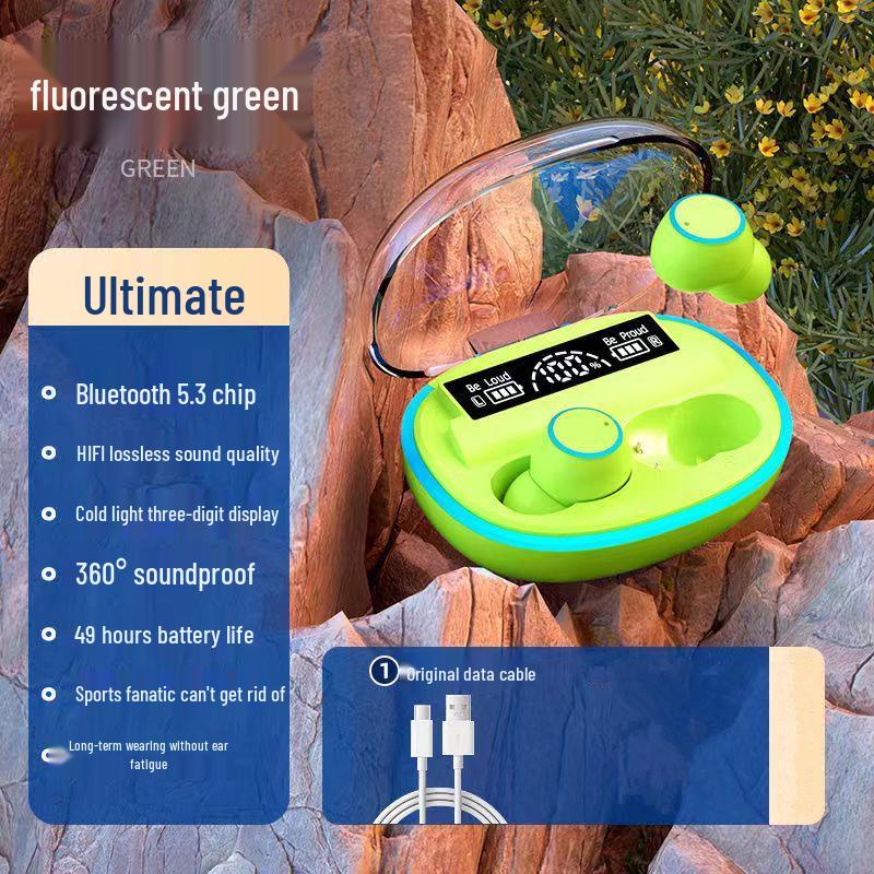 T65 Wireless Bluetooth Earphones: Long Battery, Dual-Ear Noise Reduction, Sports Stereo.