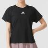 Adidas Sports Training Comfortable Breathable Striped Raglan Short Sleeve T-Shirt Women Tops Black JE6200