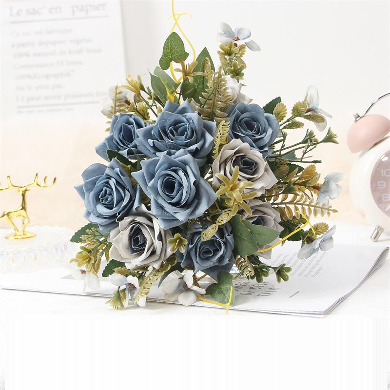 2PCS Artificial flower bouquets, artificial roses, high-end artificial flower bouquets.
