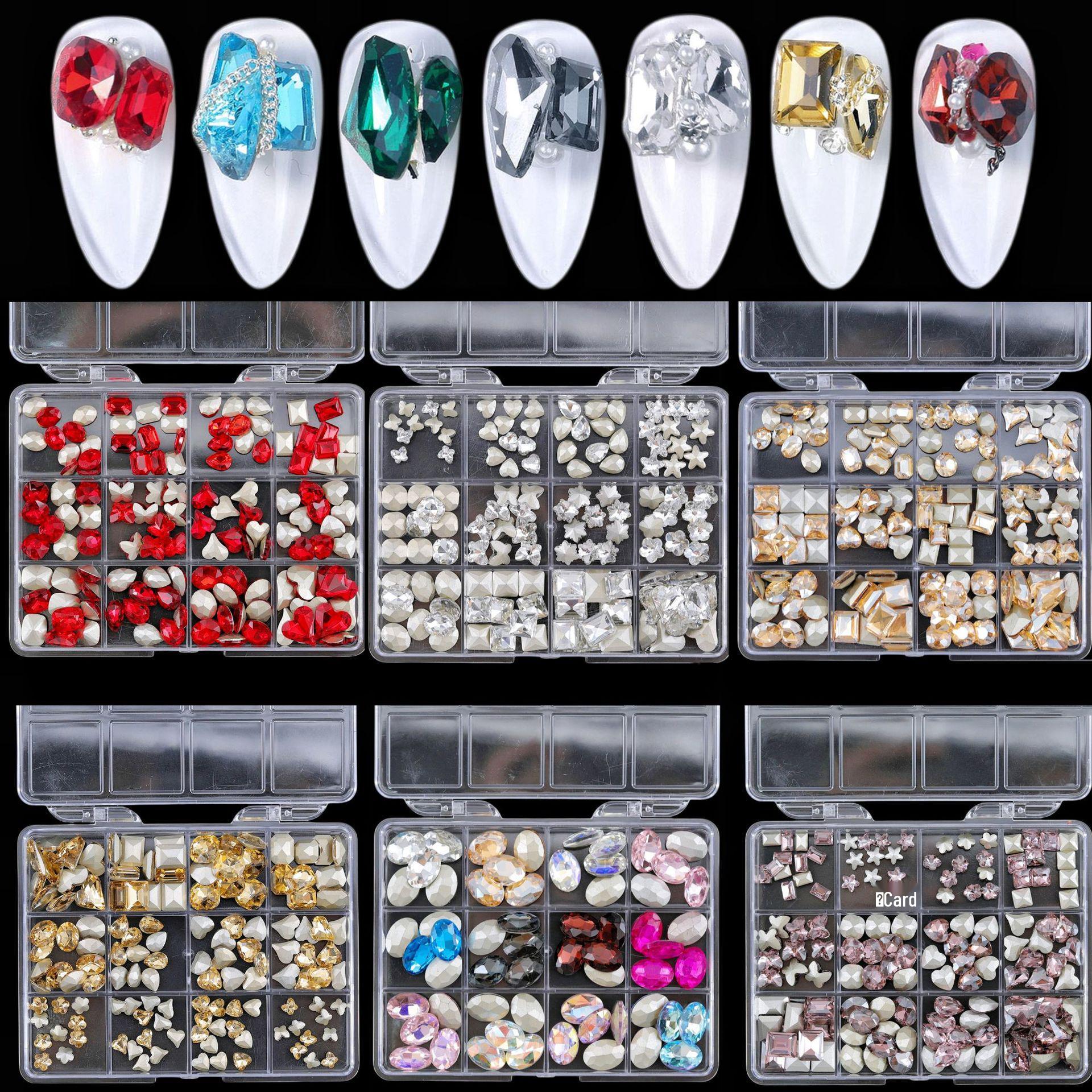 

Mix Style Pointed Diamond Rhinestone Nail Art Accessories Pack