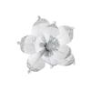 20cm Simulated Christmas Flower Magnolia Glittering Pink Sequins Decorative Flower Christmas Decor Xmas Tree Wreath Accessories