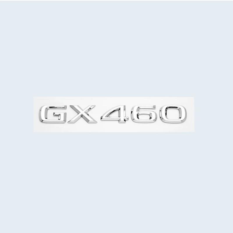 New 3D Chrome Glossy Black ABS Letters Number GX400 GX460 GX470 Emblem For Lexus Car Trunk Logo Badge Sticker