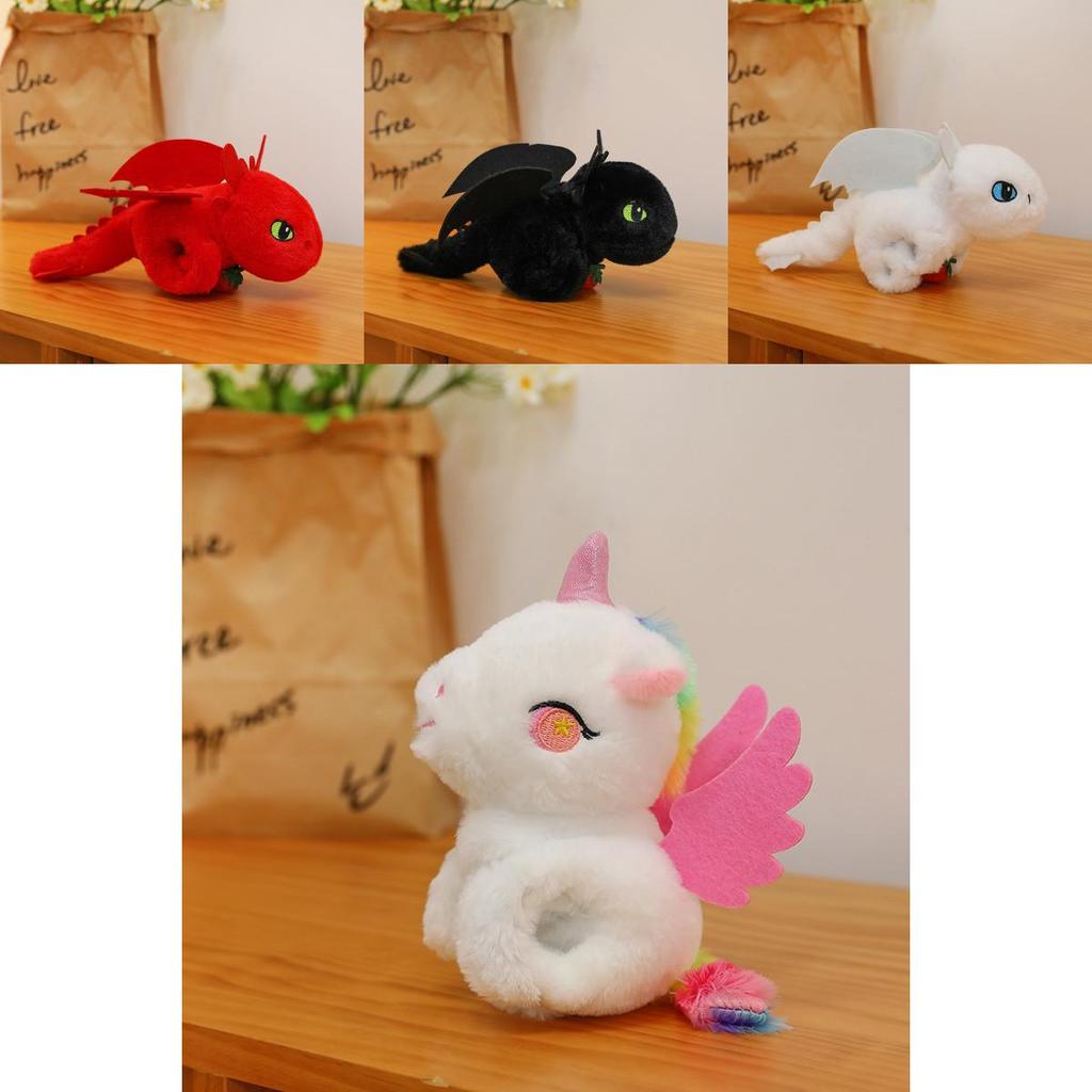 Adorable Rainbow Unicorn Plush Toy Wristb Cute Dragon Design With Soft Pp Cotton Filling For Kids