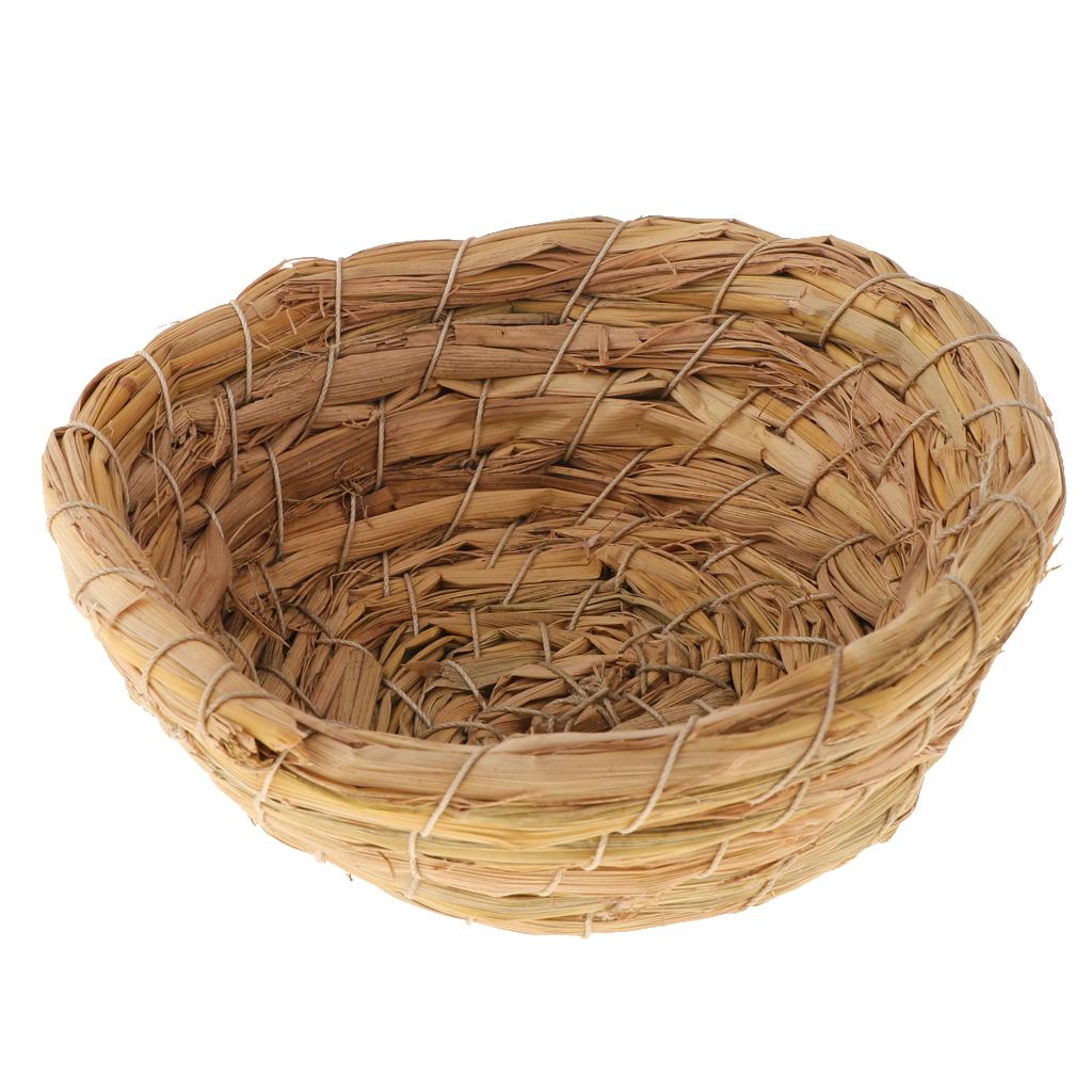Bird Hatching Breeding Nest Straw Pet Bed House Portable Bird Accessory for Cage Decorative Outdoor Birdhouse Decor