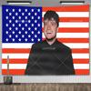 Amerikanischer Rap-Gott Hip-Hop-Musikflagge Eminem Wandteppiche Wandbehang Meme-Wandteppich Kunst Ästhetische Raumdekoration Schlafzimmer-Wandbehänge
