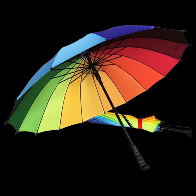 Automatic 16-Rib Straight Handle Business Umbrella