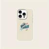 A Phone Case with a Floral Wave Starfish Pattern and Lychee Texture, Suitable for iPhone 17, 16, 15, Plus, Pro, Max Series Phones - Ideal for Gifting
