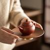 Walnut Exquisite Tea Tray Chinese Small Tall Snack Tray Zen Tall Snack Cake Tray Pot Bearing Home Kitchen Storage Plate