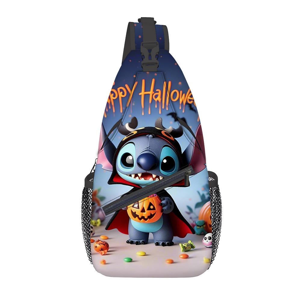 Breast Bag Women'S Fashion Oxford Cloth Cartoon Shoulder Messenger Bag Large Capacity Cycling Breast Bag