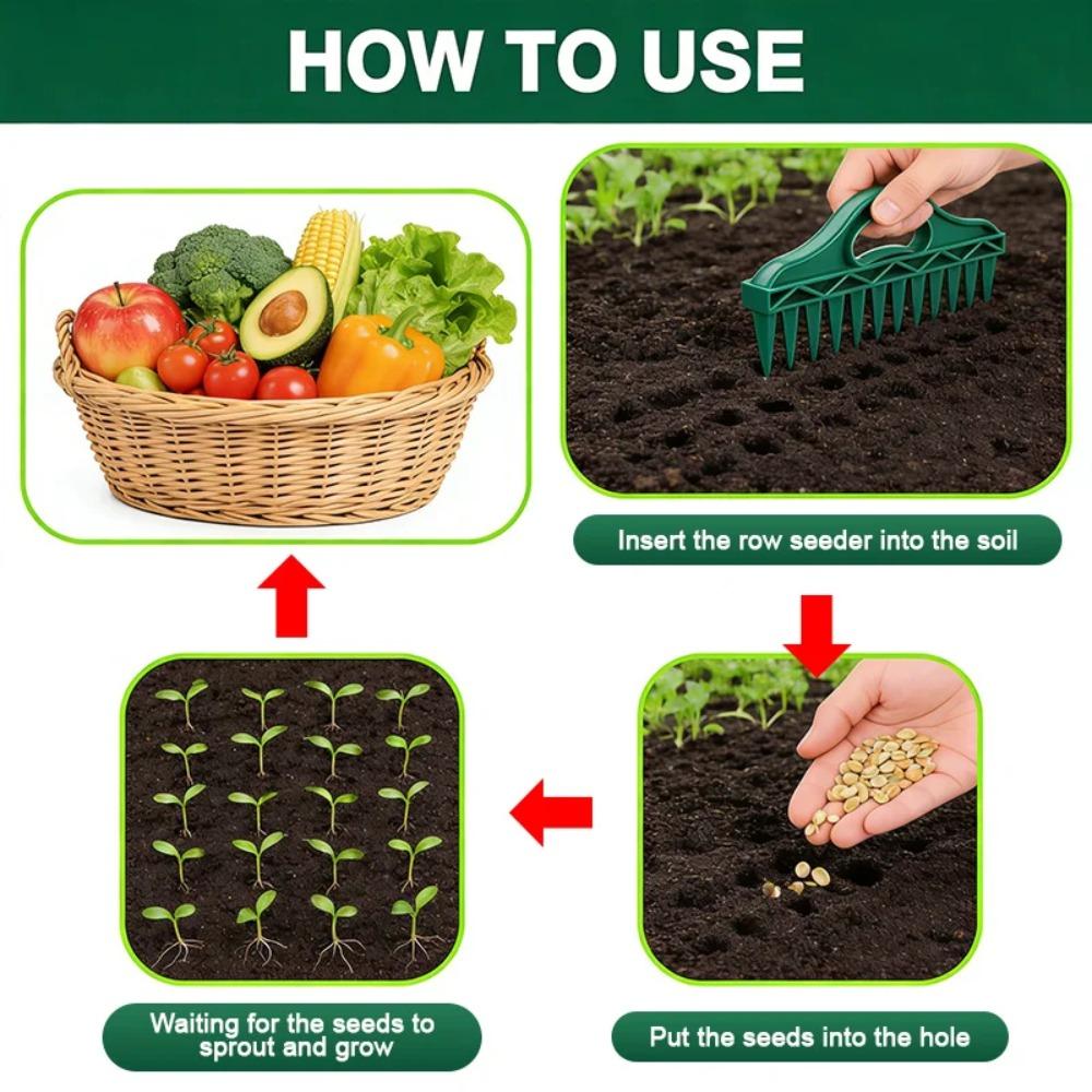 Seeds Handheld Spreader Seed in Gardening Punching Tool Manual Soil Portable Spacer Soil Puncher Planting Seeds Soil Loosening