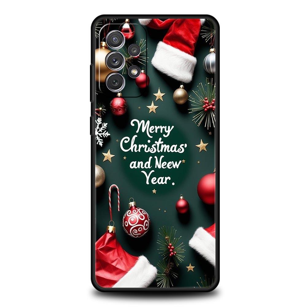 Frohe Weihnachten Handyhülle für Samsung Galaxy A55 A35 A15 A14 A13 A25 A54 A51 A71 A72 A73 A32 A52 A41 5G Weiche TPU-Schale Fundas