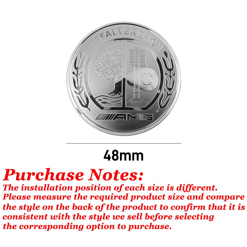 18/29/37/48/52/57mm 3D Affalterbach AMG Emblem Sticker Car Start Button Cover Decoration Steering Wheel Decal For Mercedes Benz