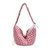 Korean Hobos Shoulder Bag Plaid Handbags Fashion Crossbody Bag  Female