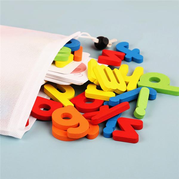 Wooden Alphabet Learning Cards Set Word Spelling Practice Game Toy Letters Spelling Card Word Toys