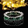 Luxury Zircon Gem Diamond Band Ring with Niche Appeal