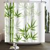Niedliche Panda Duschvorhänge Grüner Bambus Kinder Badezimmerdeko Heim Badvorhänge Wasserdichtes Polyestermaterial Mit 12 Haken