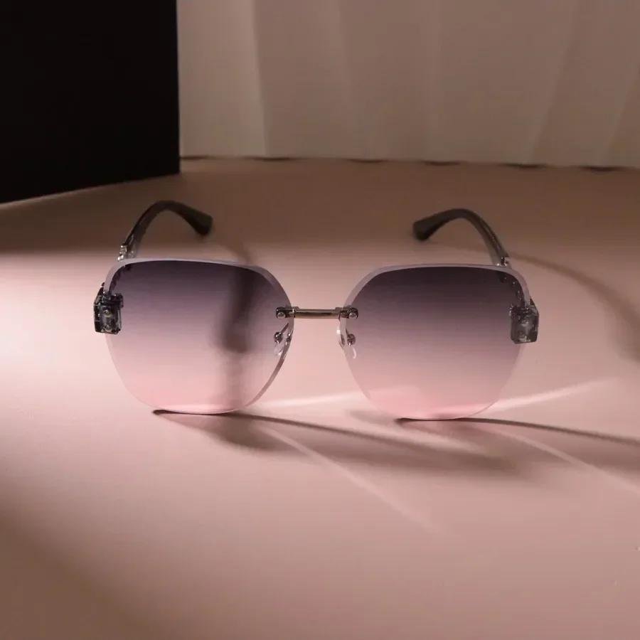 Casual Rimless Square Sunglasses Women Men Sun Glasses Female Gradient Mirror Colors Designer Brand Fashion Luxurious Eyewear