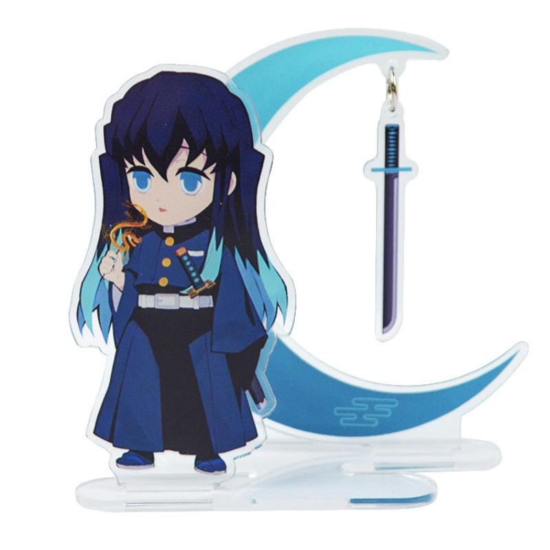 Demon Slayer Acrylic Stand Up Anime Cartoon Double Sided Backpack Pendant Agatsuma Zenitsu Kamado Nezuko Creative Accessories
