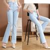 Jean bootcut stretch pour femme, Jean évasé coupe slim taille moyenne, Jeans décontractés pour femme