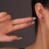 Black and Gold Minimalist Diamond Stud Earrings – Unisex, Versatile & High-End