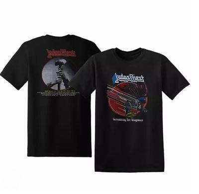 1982 Judas Priest Screaming for Vengeance Παγκόσμια Περιοδεία Μπλουζάκι Ημερομηνίες Unisex Υψηλής Ποιότητας Πολυτελές Είναι για Άνδρες και Γυναίκες Κορυφή Y2k