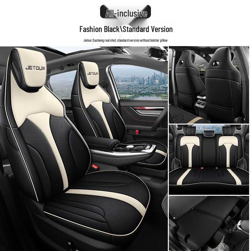 Premium Leather Car Seat Cushion - 24 Models for Five-Seater Fit, Cartoon Design, All-Season Use