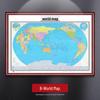 Shiyi Framed World & China Decorative Wall Maps